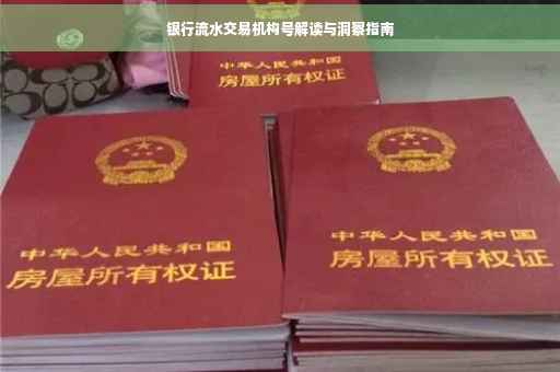 银行流水交易机构号解读与洞察指南