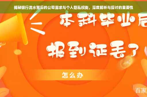 揭秘银行流水背后的公司需求与个人隐私权衡，深度解析与探讨的重要性