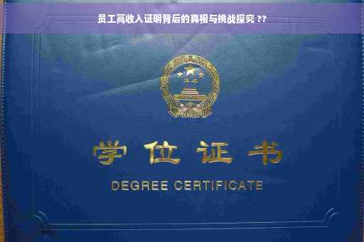 员工高收入证明背后的真相与挑战探究 ??