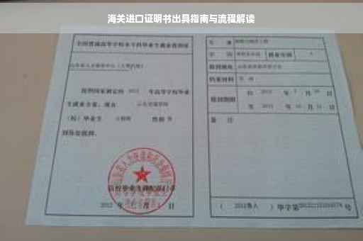 海关进口证明书出具指南与流程解读