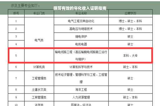 撰写有效的年化收入证明指南