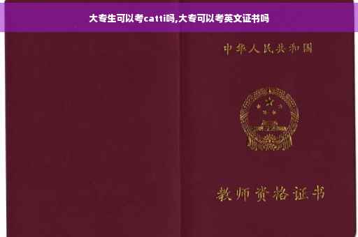 大专生可以考catti吗,大专可以考英文证书吗