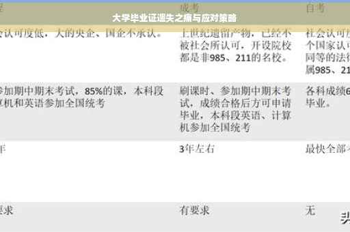 大学毕业证遗失之痛与应对策略