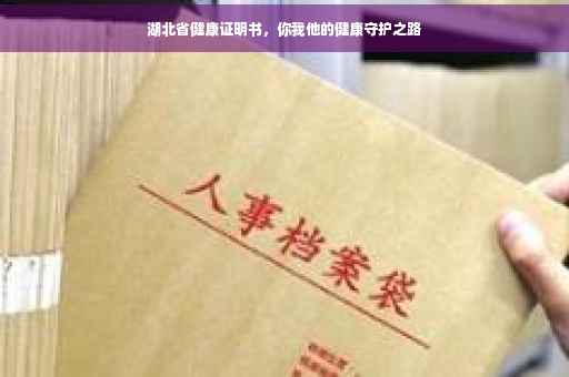 湖北省健康证明书，你我他的健康守护之路