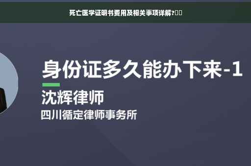 死亡医学证明书费用及相关事项详解?⚡️