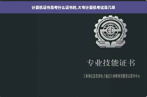 计算机证书是考什么证书的,大专计算机考试是几级