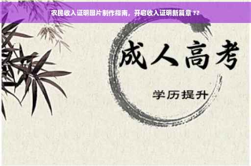 农民收入证明图片制作指南，开启收入证明新篇章 ??