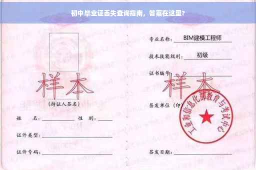 初中毕业证丢失查询指南，答案在这里?