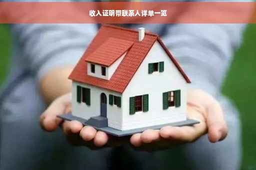 收入证明带联系人详单一览