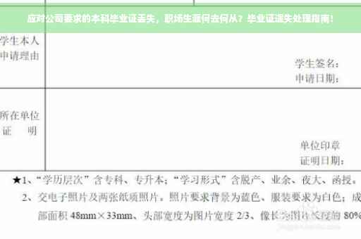 应对公司要求的本科毕业证丢失，职场生涯何去何从？毕业证遗失处理指南！