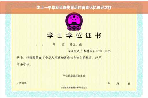 汶上一中毕业证遗失背后的青春记忆追寻之旅