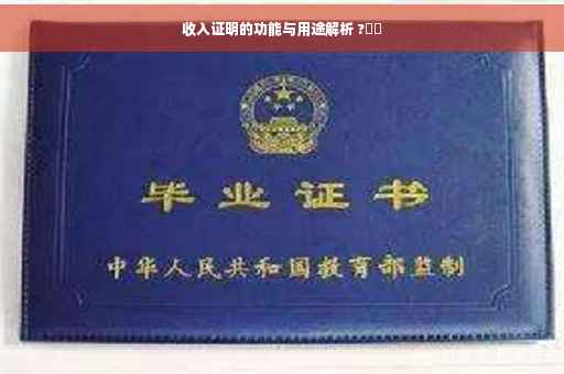 收入证明的功能与用途解析 ?⚡️