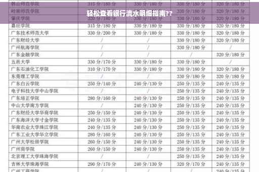 轻松查看银行流水明细指南??