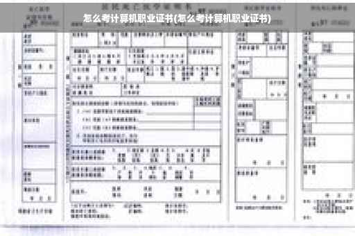 怎么考计算机职业证书(怎么考计算机职业证书)