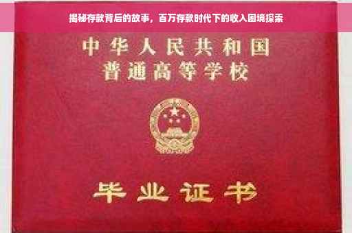 揭秘存款背后的故事，百万存款时代下的收入困境探索