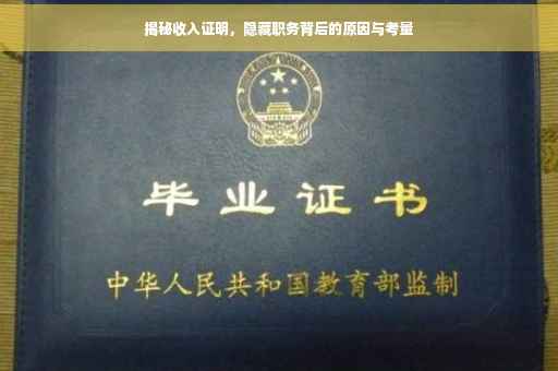 揭秘收入证明，隐藏职务背后的原因与考量