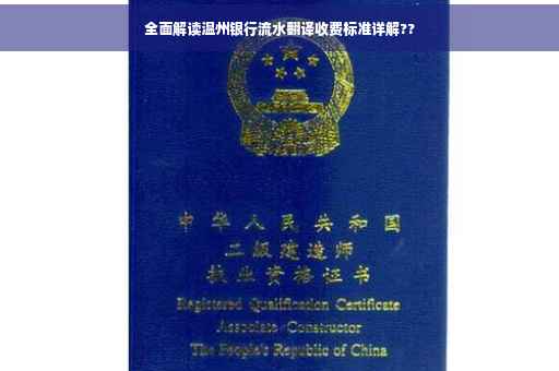 全面解读温州银行流水翻译收费标准详解??