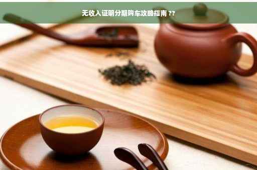 无收入证明分期购车攻略指南 ??