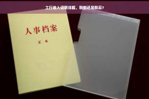 工行收入证明详解，税前还是税后？