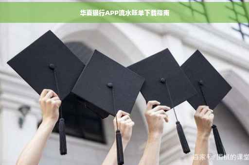 华夏银行APP流水账单下载指南