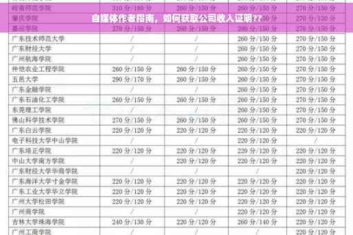 自媒体作者指南，如何获取公司收入证明??