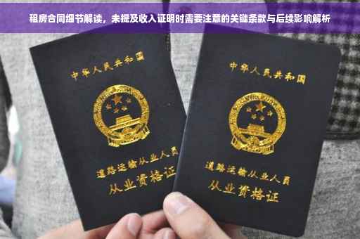 租房合同细节解读，未提及收入证明时需要注意的关键条款与后续影响解析