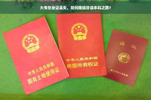 大专毕业证丢失，如何继续攻读本科之路？