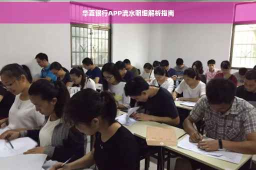 华夏银行APP流水明细解析指南