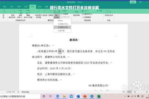 银行流水文件打开全攻略详解