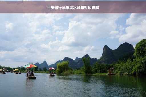 平安银行半年流水账单打印详解