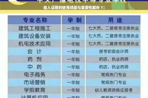 收入证明的使用场景与重要性解析 ?✨