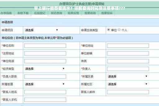 早上银行能否查流水？详解查询时间及注意事项???
