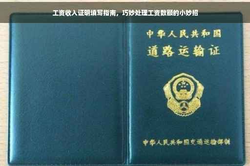 工资收入证明填写指南，巧妙处理工资数额的小妙招