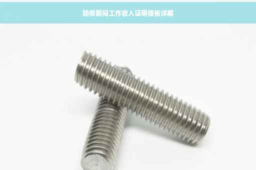 防疫期间工作收入证明模板详解