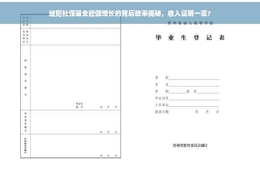 城阳社保基金稳健增长的背后故事揭秘，收入证明一览?