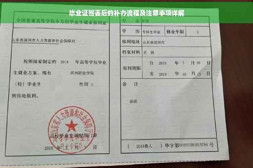 毕业证寄丢后的补办流程及注意事项详解
