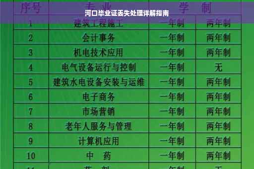 河口毕业证丢失处理详解指南
