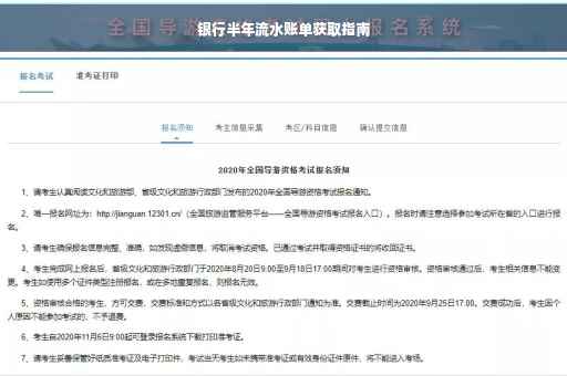 银行半年流水账单获取指南