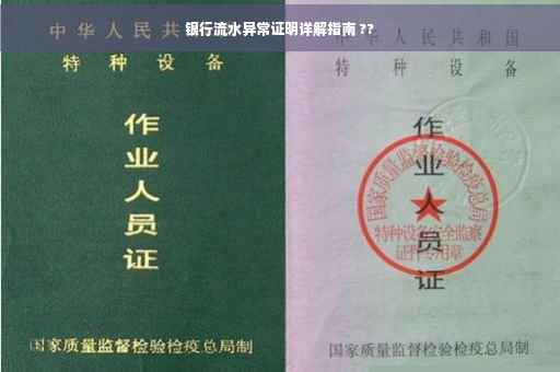 银行流水异常证明详解指南 ??
