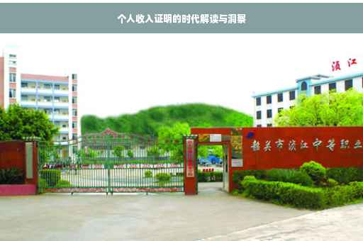 个人收入证明的时代解读与洞察
