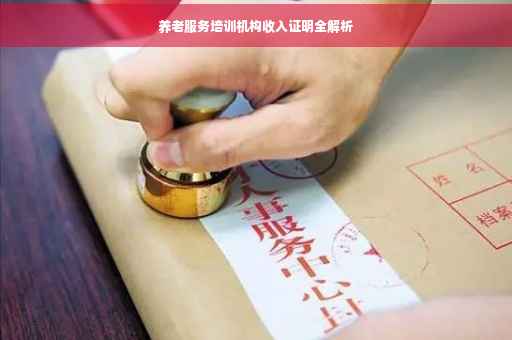养老服务培训机构收入证明全解析