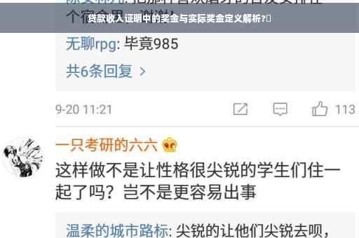 贷款收入证明中的奖金与实际奖金定义解析?✨