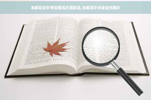 丰都同文中学是普高还是职高,丰都高中毕业证书图片