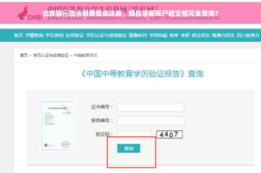 北京银行流水明细查询攻略，轻松掌握账户收支情况全指南?