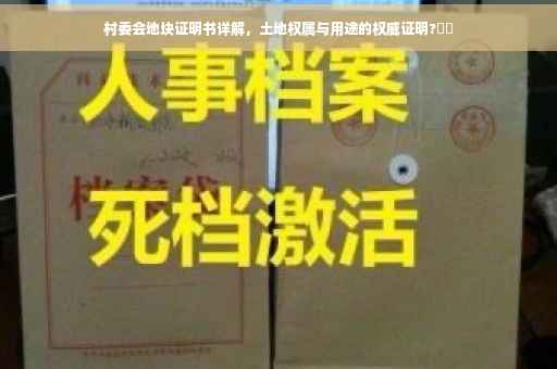 村委会地块证明书详解，土地权属与用途的权威证明?⚡️