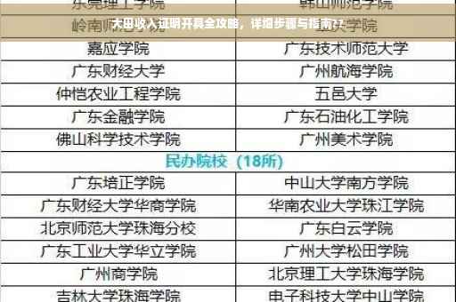 大田收入证明开具全攻略，详细步骤与指南??