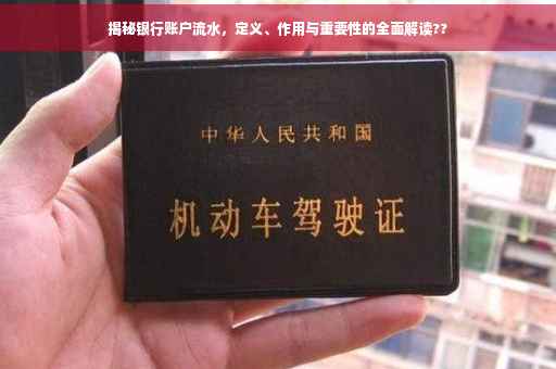 揭秘银行账户流水，定义、作用与重要性的全面解读??