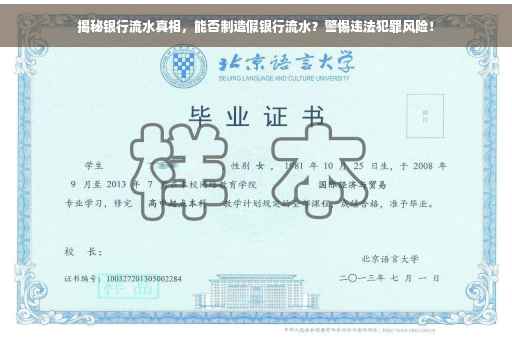 揭秘银行流水真相，能否制造假银行流水？警惕违法犯罪风险！