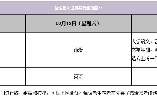 盐城收入证明开具全攻略??