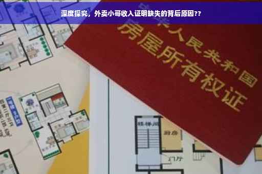 深度探究，外卖小哥收入证明缺失的背后原因??